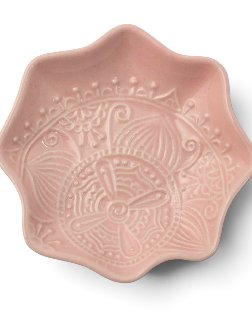 Karma Gifts Large Fluted Trinket Tray, Pink NWT